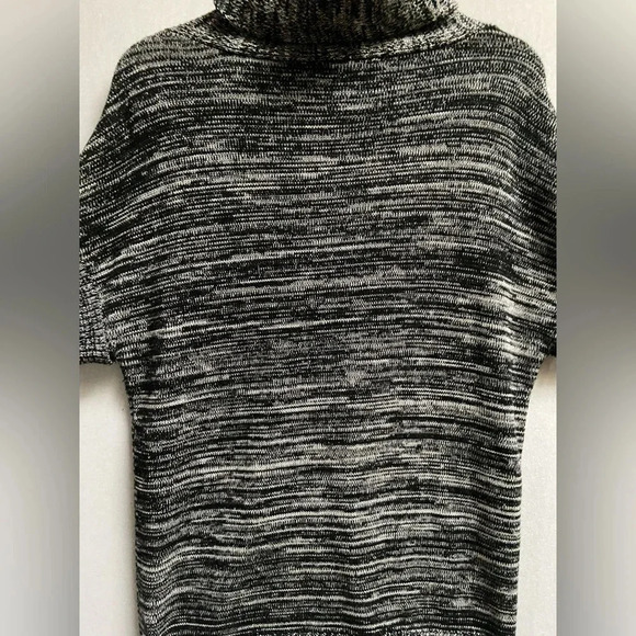 Kenneth Cole Black/ White Short sleeve cotton knit zipper cardigan Sz S - Picture 8 of 15